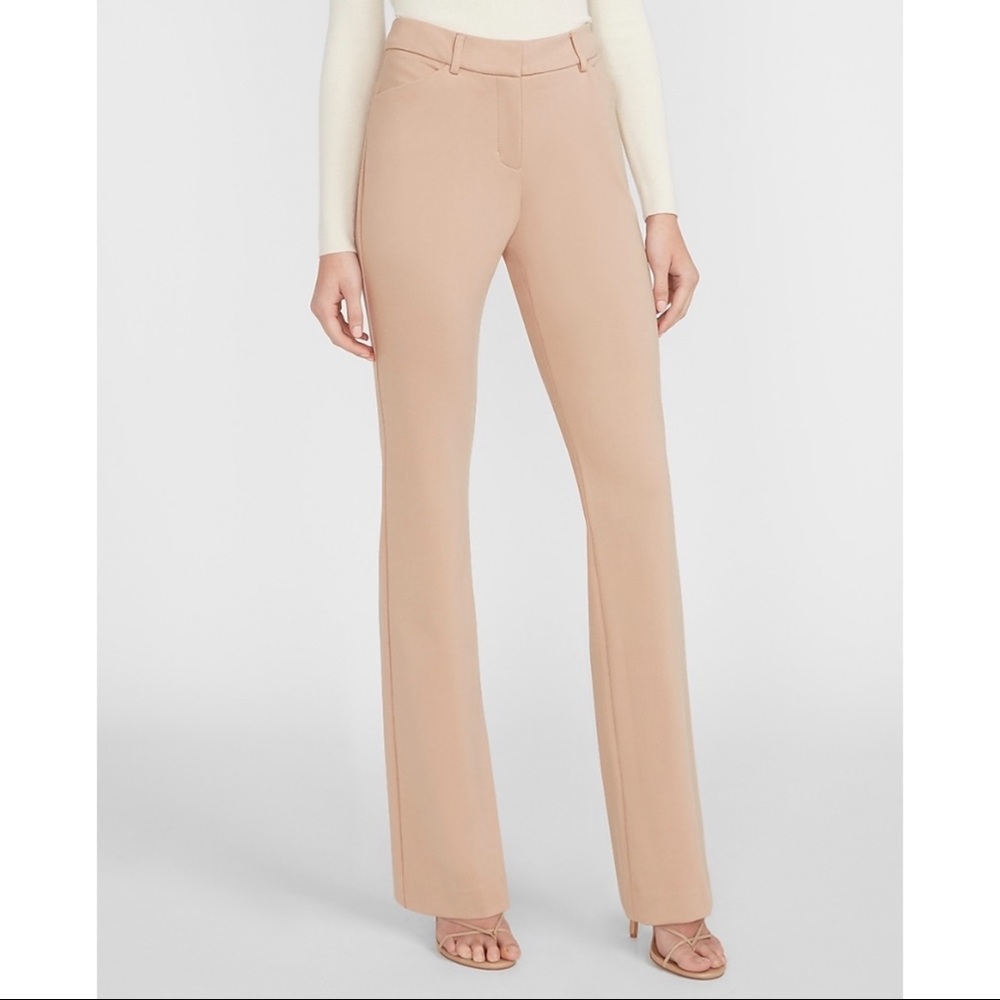 EXPRESS Mid Rise Knit Curvy Bootcut Pant